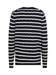 Tommy Hilfiger White Classic 100% Cotton Cable Jumper - Image 6 of 7