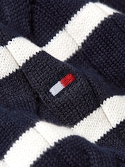 Tommy Hilfiger White Classic 100% Cotton Cable Jumper - Image 7 of 7