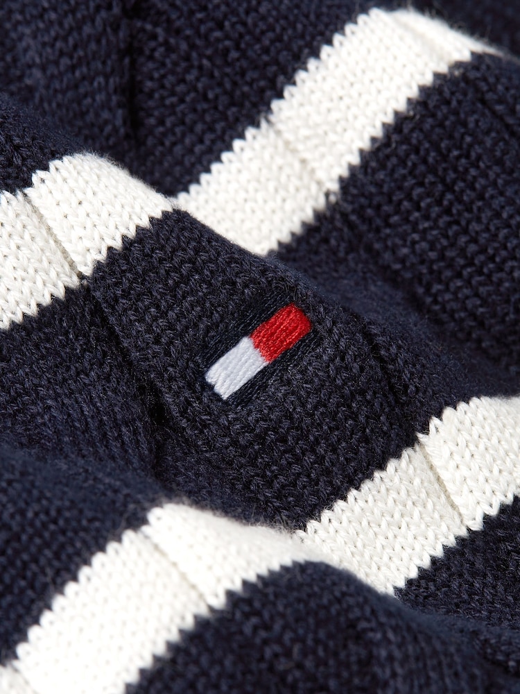 Tommy Hilfiger White Classic 100% Cotton Cable Jumper - Image 7 of 7