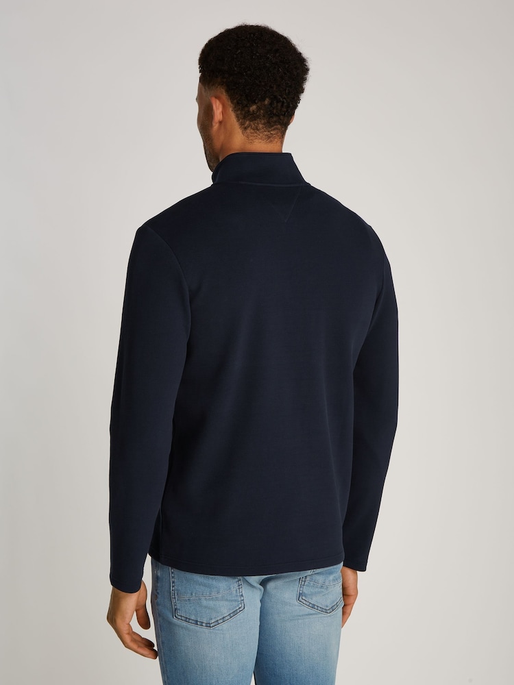 Tommy Hilfiger Blue Technical Quarter Zip Sweatshirt - Image 2 of 6