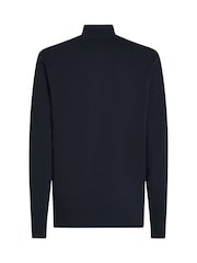 Tommy Hilfiger Blue Technical Quarter Zip Sweatshirt - Image 6 of 6