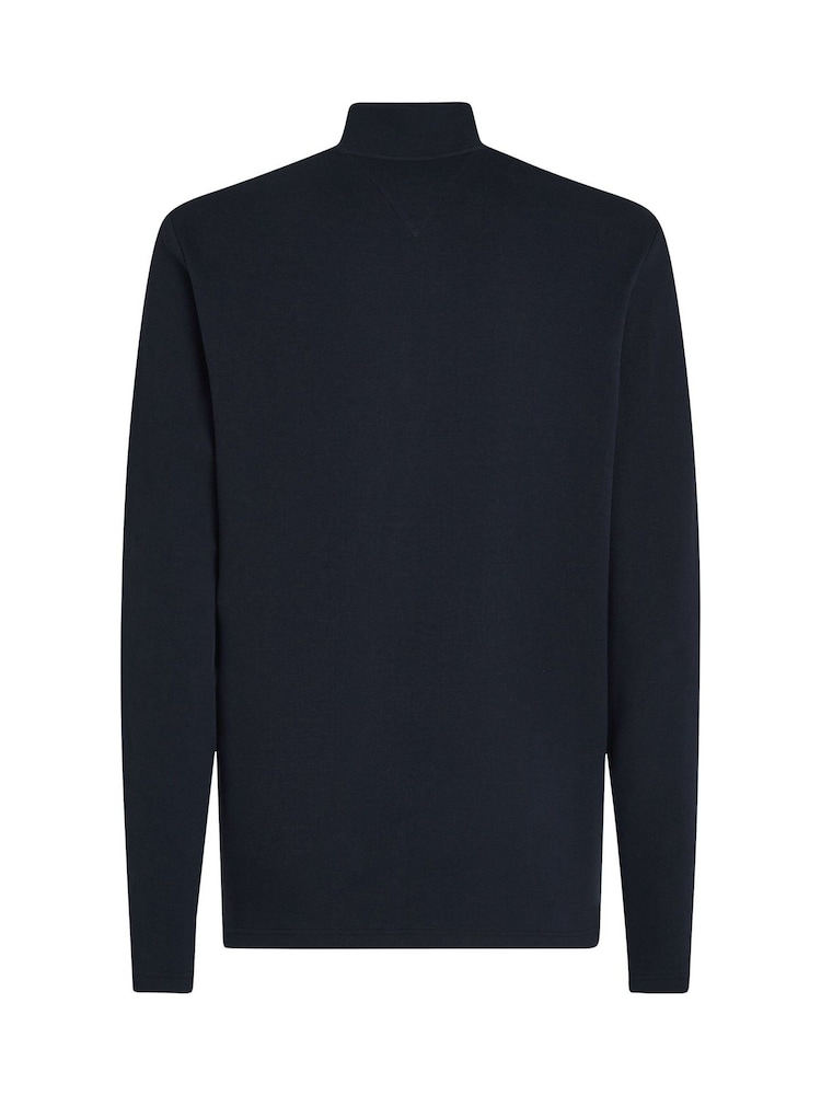 Tommy Hilfiger Blue Technical Quarter Zip Sweatshirt - Image 6 of 6