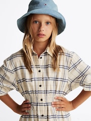 Tommy Hilfiger Brown Corduroy Check Shirt Dress - Image 3 of 7