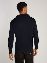 Tommy Hilfiger Blue Chunky Cotton Ribbed Nautical Jumper - Image 2 of 6