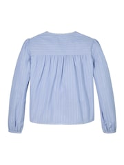Tommy Hilfiger Blue Stripe Long Sleeve 100%  Cotton Blouse - Image 7 of 7