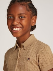 Tommy Hilfiger Brown Short Sleeve Sweater Dress - Image 3 of 5