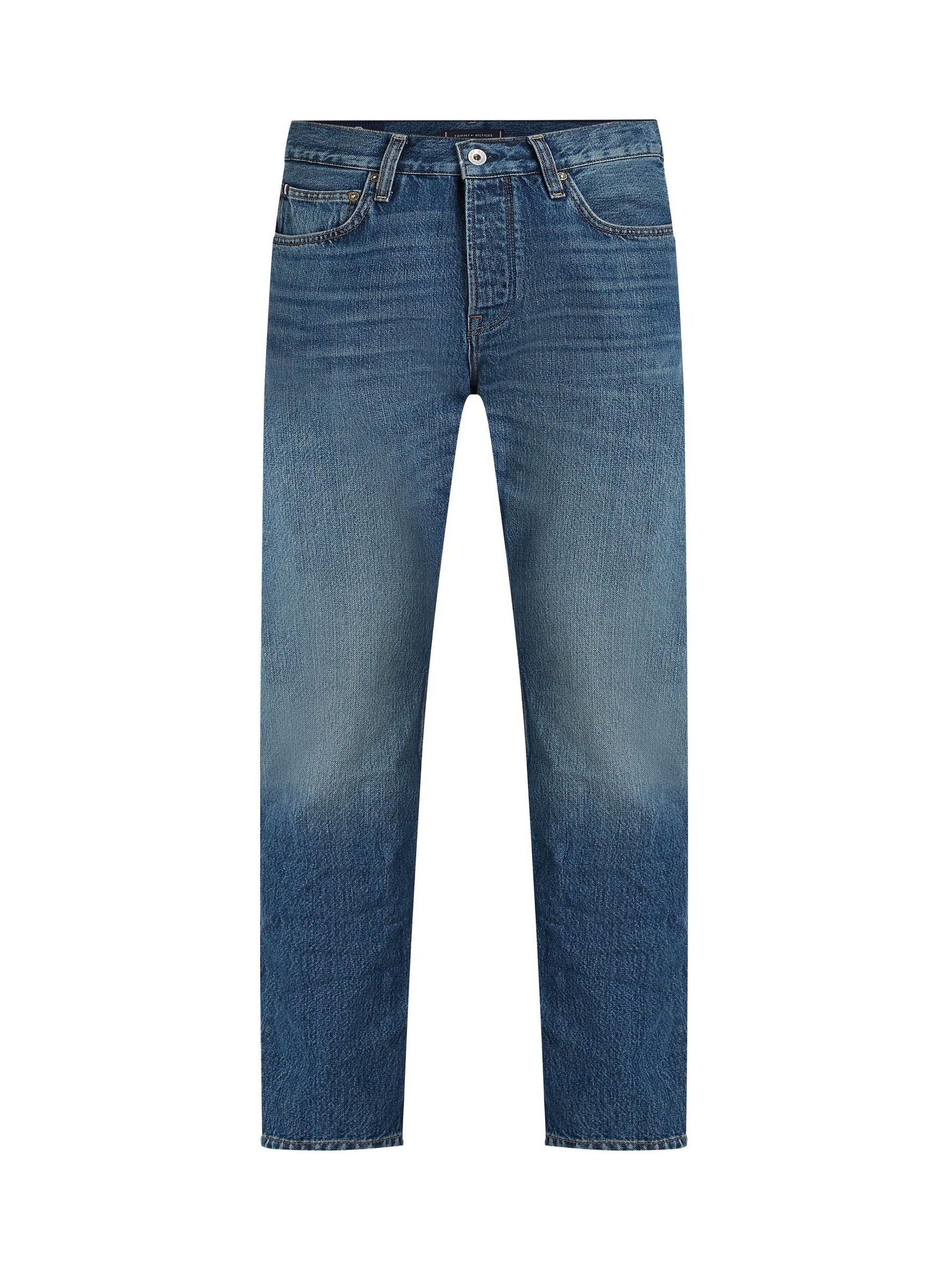Buy Tommy Hilfiger Blue Mercer Regular Fit Stretch Straight Jeans from Next Luxembourg