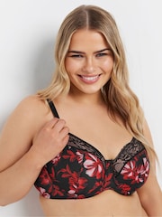 Yours Curve Floral Print Non-Padded Underwired Bra - Imagen 1 de 3