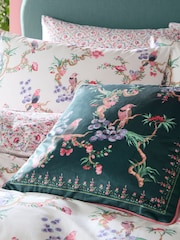 Cath Kidston Emerald Bird Polyfilled Cushion - Image 1 of 2