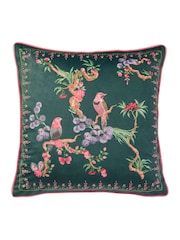 Cath Kidston Emerald Bird Polyfilled Cushion - Image 2 of 2