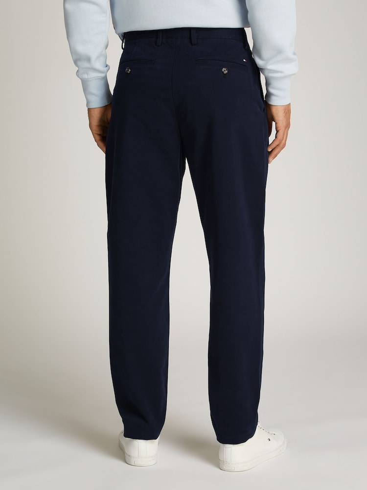 Tommy Hilfiger Blue Harlem Relaxed Stretch Structured Chino Trousers - Image 2 of 6