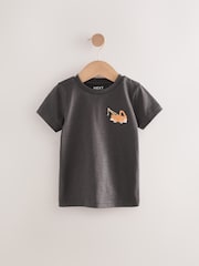 Charcoal Digger Short Sleeve Appliqué T-Shirt (3mths-7yrs) - Image 1 of 4