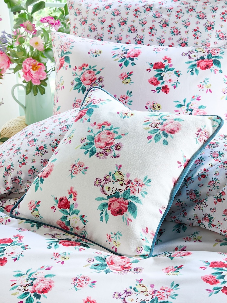 Cath Kidston Multi 100% Cotton Icon Floral Polyfilled Cushion - Image 1 of 3