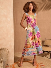 Robe mi-longue tropicale Love & Roses Ric Rac - Image 2 of 4