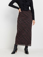 Long Tall Sally חצאית בד רשת בדוגמה אבסטרקטית - תמונה 2 מתוך 5