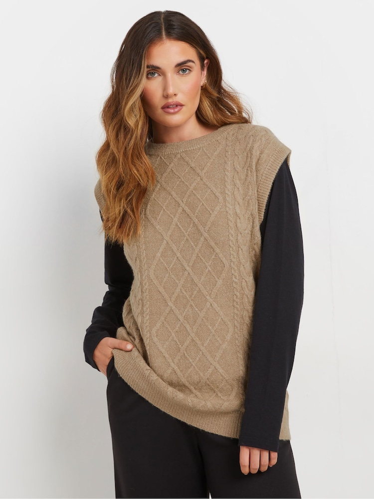 Chaleco de punto trenzado de Long Tall Sally - Imagen 1 de 5 Chaleco de punto trenzado de Long Tall Sally - Imagen 1 de 5