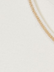 Reiss Ivory Nilo Seam Detail Knitted Midi Dress - Image 5 of 5