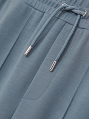 Reiss Airforce Blue Premier Drawstring Jersey Joggers - Image 6 of 6