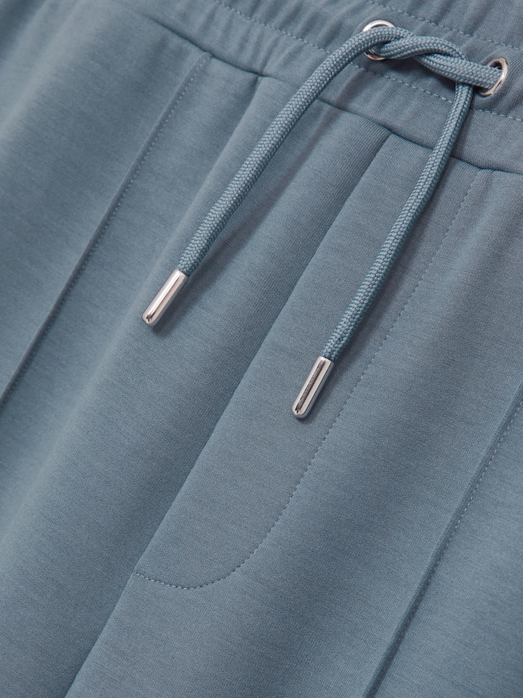 Reiss Airforce Blue Premier Drawstring Jersey Joggers - Image 6 of 6