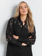Long Tall Sally Black Lace Shirt - Image 1 of 6