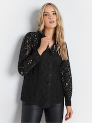 Long Tall Sally Black Lace Shirt - Image 3 of 6