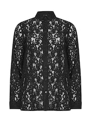 Long Tall Sally Black Lace Shirt - Image 6 of 6