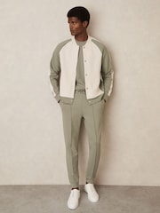 Reiss Pelham Interlock Colour-Block Bomber Jacket - Imagen 6 de 7