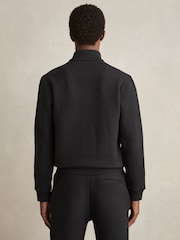 Reiss Washed Black Ashby Half-Zip Funnel-Neck Jumper - Image 5 of 6