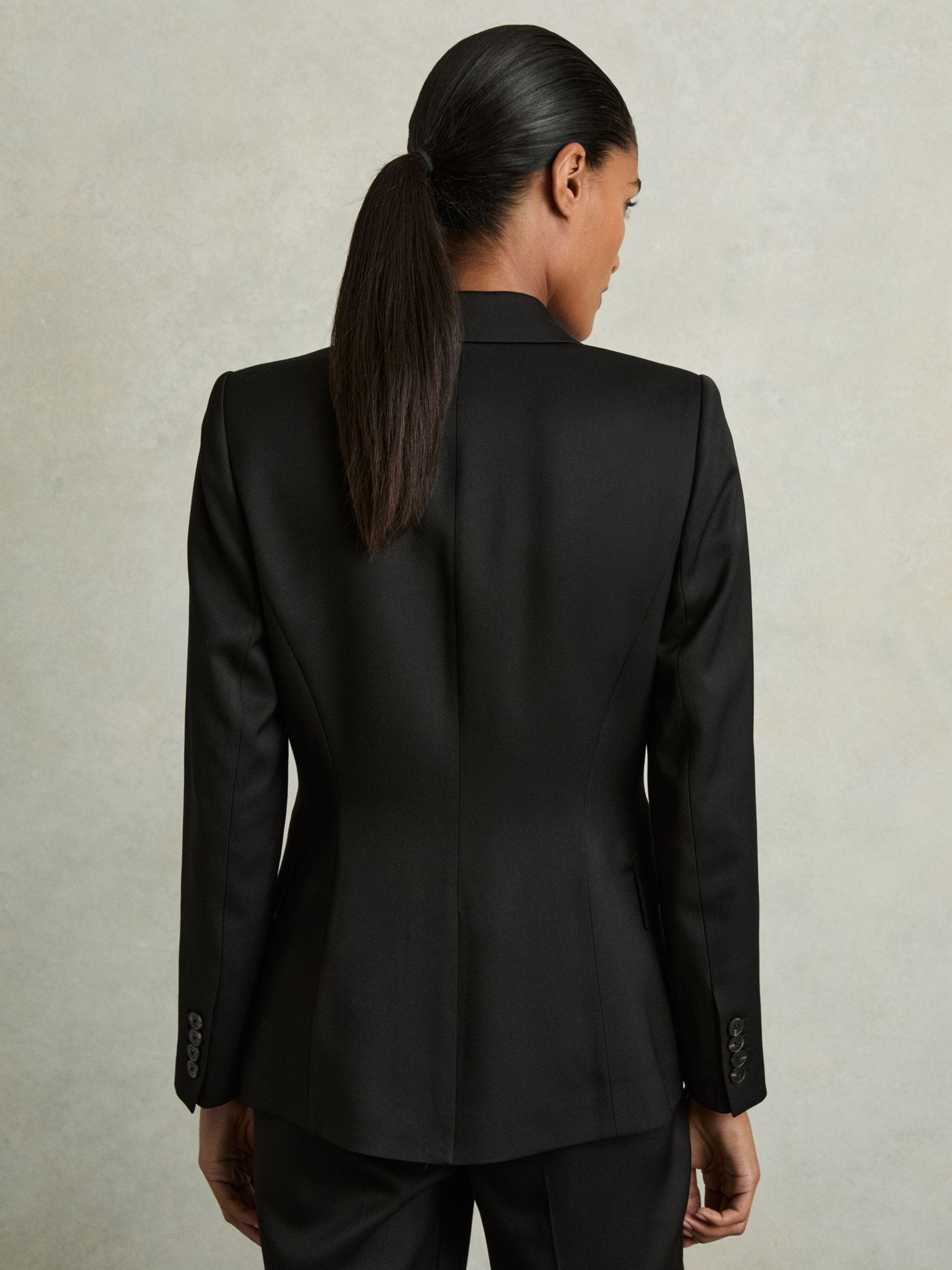【海外限定】REISSブレザー☆Millie peak-lapel woven blazer Buy Reiss Black Millie Single-Breasted Peak-Lapel Tailored