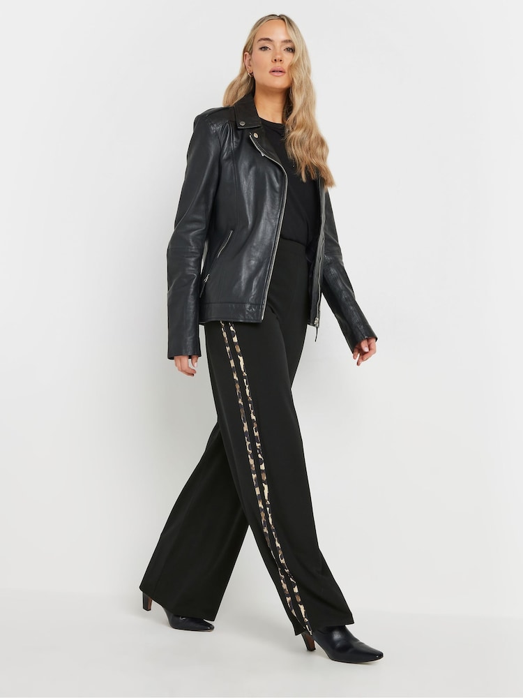 Long Tall Sally Black Side Stripe Trousers - Image 1 of 6