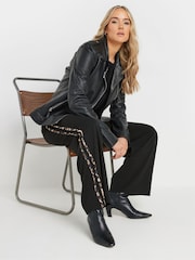 Long Tall Sally Black Side Stripe Trousers - Image 4 of 6