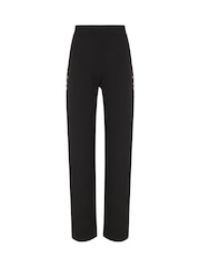 Long Tall Sally Black Side Stripe Trousers - Image 6 of 6