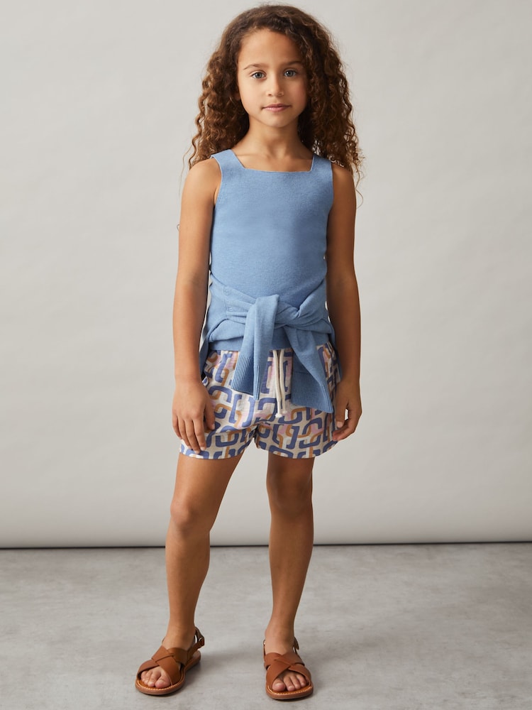 Reiss Blue Harper 4-9 yrs Compact Knit Top And Cardigan Set - Image 4 of 6