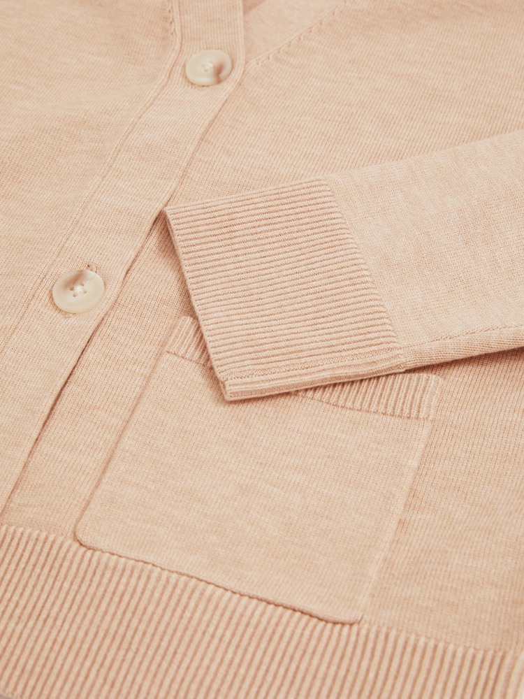 Reiss Camel Harper 4-9 yrs Compact Knit Top And Cardigan Set - Image 4 of 5