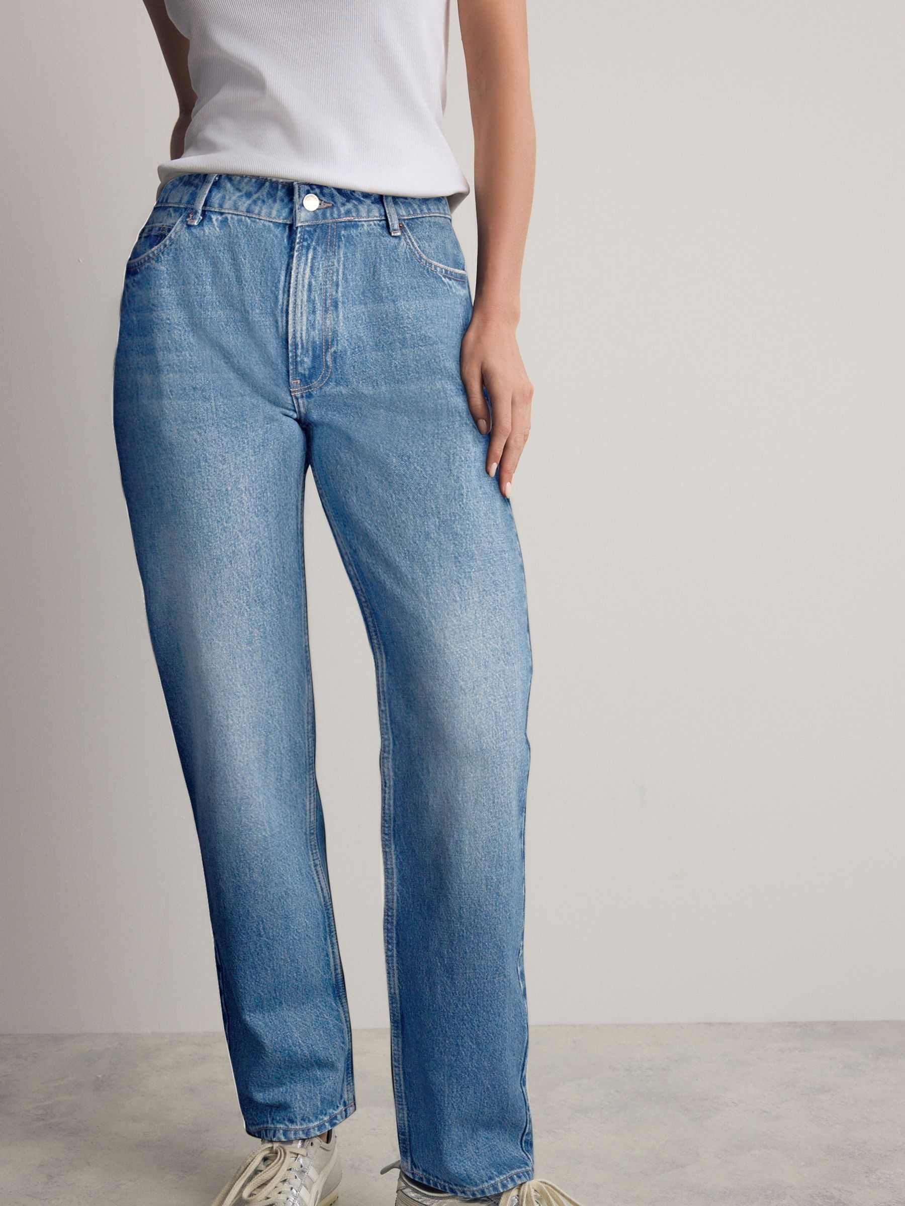 Buy Dark Blue Straight Leg 100% Cotton Jeans from Next USA