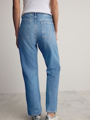 bleu foncé - Jean droit 100% coton - Image 3 de 7