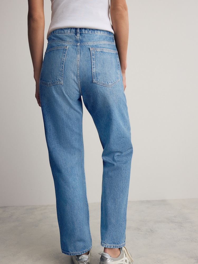 Dark Blue Straight Leg 100% Cotton Jeans - Image 3 of 7
