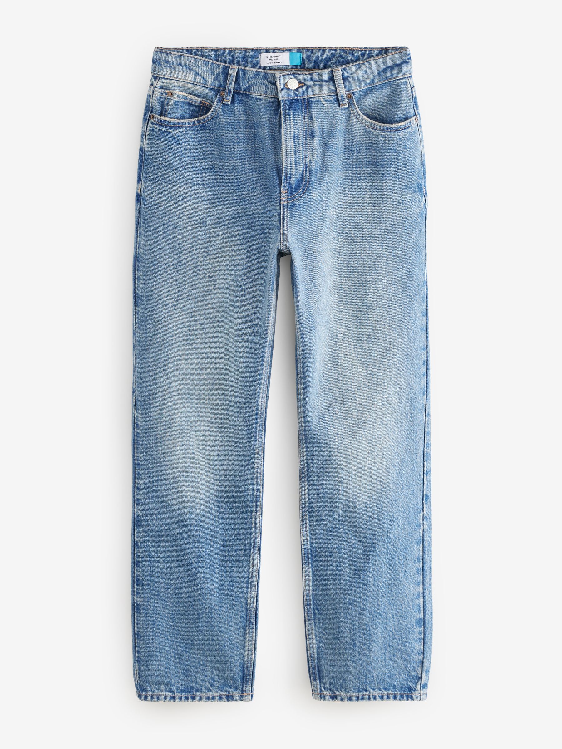 PIRAL Women's Cross Belt Jeans - Dark Blue Straight Leg 100% Cotton With Split Hem