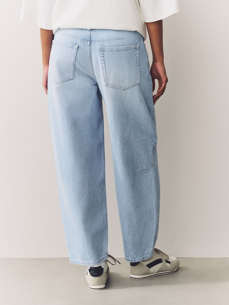 Bleach Dart Detail Barrel 100% Cotton Jeans - Image 5 of 9
