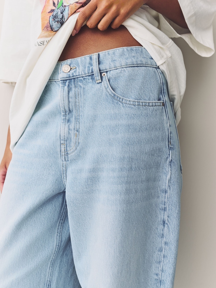 Bleach Dart Detail Barrel 100% Cotton Jeans - Image 6 of 9