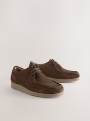 Brown Suede Apron Shoes - Image 1 of 5