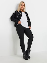 Yours Curve Black Cargo Leggings - Image 2 of 5