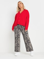 Yours Curve Red Limited Collection Button Through Cardigan - Image 3 of 5