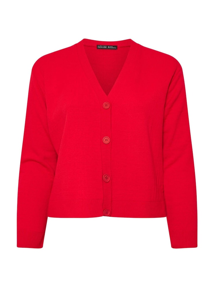 Yours Curve Red Limited Collection Button Through Cardigan - Image 5 of 5
