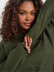 Yours Curve Green Seam Detail Jumper - Image 4 of 5