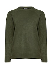Yours Curve Green Seam Detail Jumper - Image 5 of 5