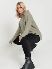 Yours Curve Black Corduroy Leggings - Image 3 of 5