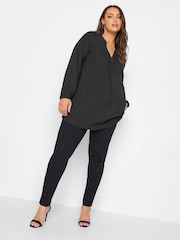 Yours Curve Black Textured Tunic - Image 2 of 5