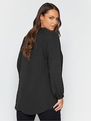 Yours Curve Black Textured Tunic - Image 3 of 5