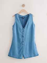 Desteñido - Lightweight TENCEL™ Denim Playsuit - Imagen 5 de 7